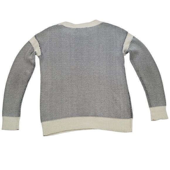 Vince Cotton Knit Boatneck Sweater Long Sleeve Neutral Size Small - Picture 6 of 6